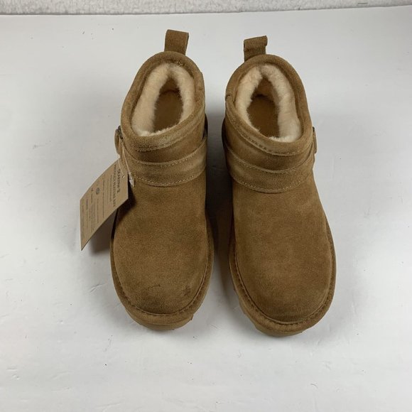 Bearpaw Petite 2986W Pull-on Ankle Boots Women's Size 5M Iced Coffee Suede S0305 - Picture 3 of 9